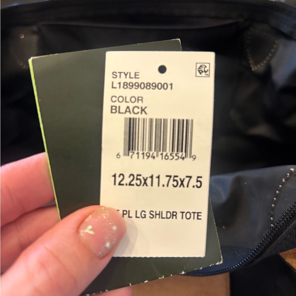 Large Longchamp Le Pliage Tote Bag Black - Picture 5 of 9